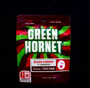 Green Hornet | Hybrid 1:1 Black Cherry Gummies - 1g