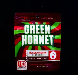 Green Hornet | Hybrid 1:1 Black Cherry Gummies - 1g