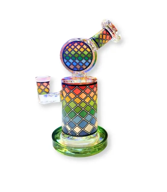 7" Kolas Bong - Rainbow Checkered