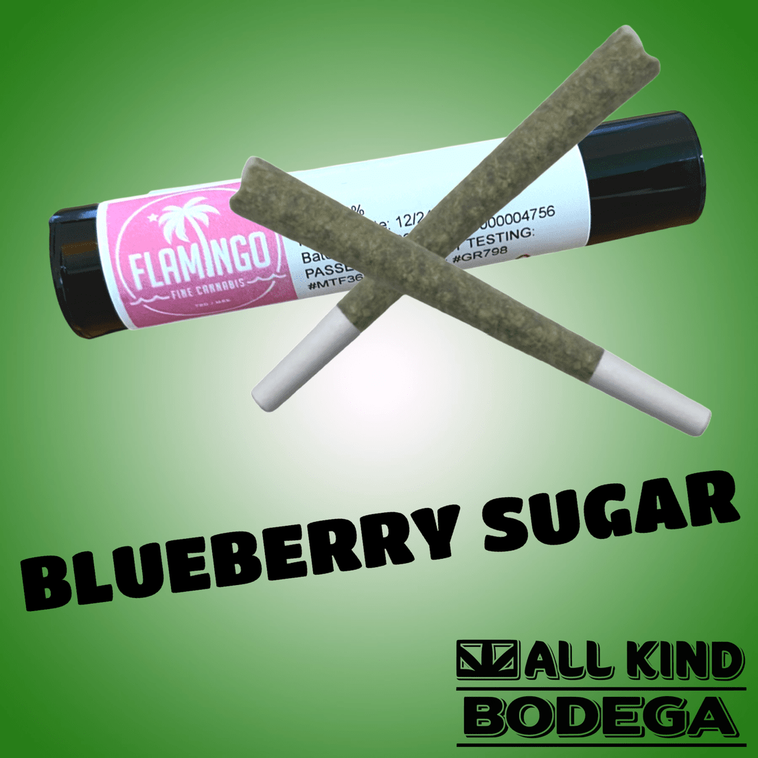 Blueberry Sugar .5g Preroll 2 pack (1g total) (@flamingomaine)