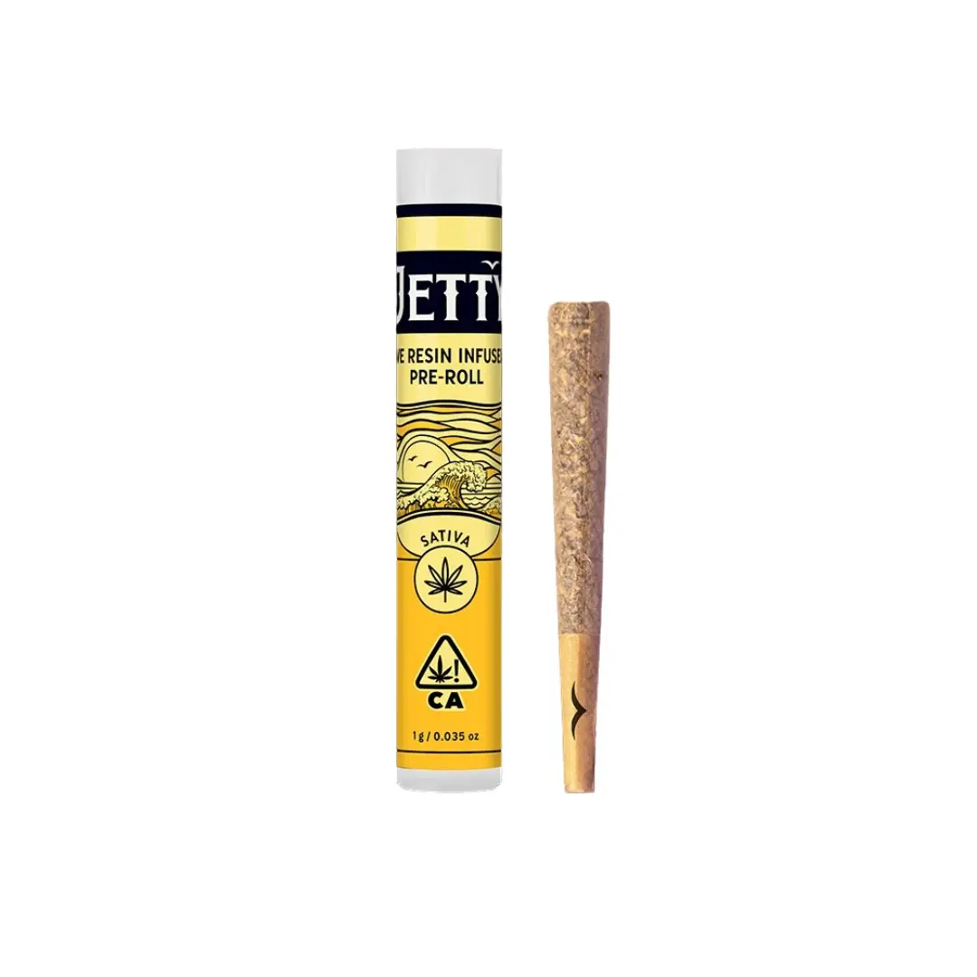 Jetty Live Resin Infused Pre-roll Tangie Cookie Burger x Strawnana Mac 1g