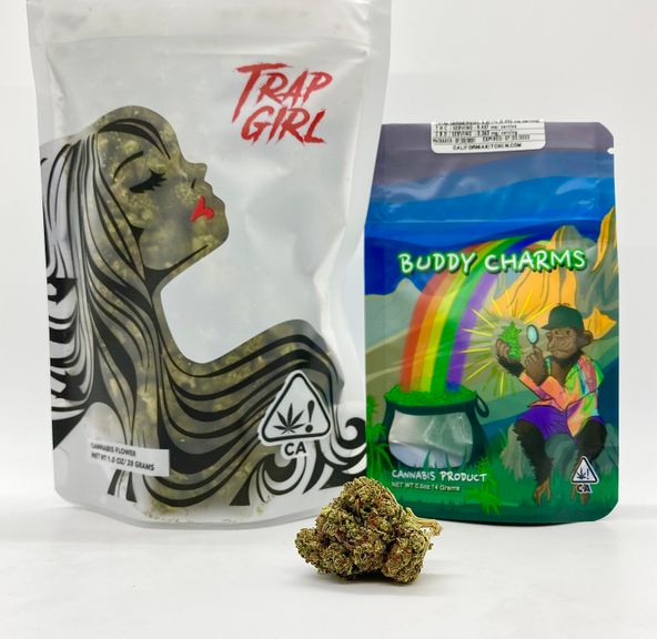 *Deal! $125 1 oz. Gushers (Indoor/26.09%/Hybrid) - Trap Girl + Buddy Charms