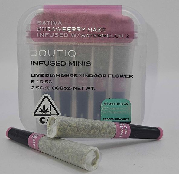 Boutiq Mini Joints (5ct) - Strawberry Haze w/ Watermelon Z
