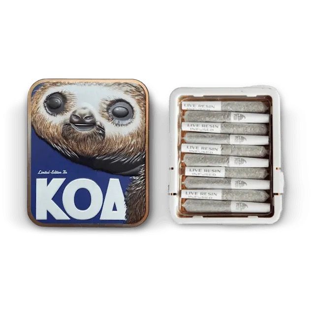 Koa- Grapes N' Cream Live Resin Infused Prerolls 10PK 3.5g (H)