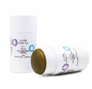 Calm 2:1 2000mg RSO: 1000mg CBD Isolate Shea Butter Roll-On Topical by Herb Angels