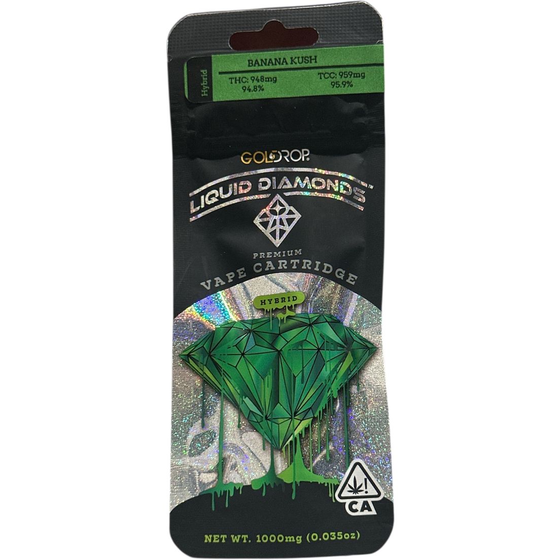Gold Drop - Banana Kush Liquid Diamonds Vape Cart 1g