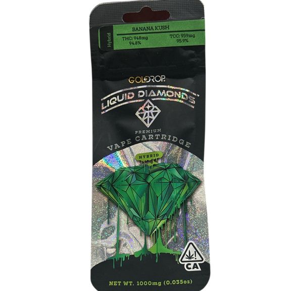 Gold Drop - Banana Kush Liquid Diamonds Vape Cart 1g