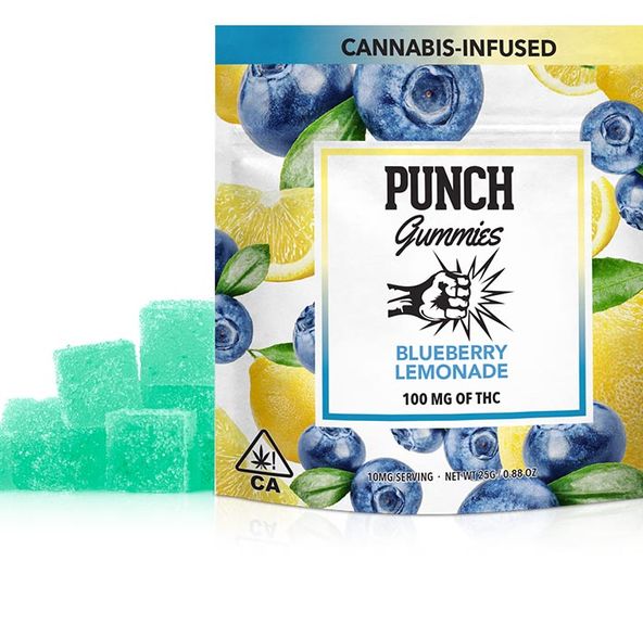 Punch Edibles - 100mg Gummies - Blueberry Lemonade