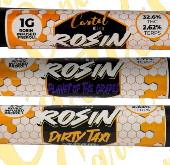 Cartel Oil Co - Rosin Infused Pre-Roll 1.2g - Indica - Grape Cream Cake x Strawberry Fields