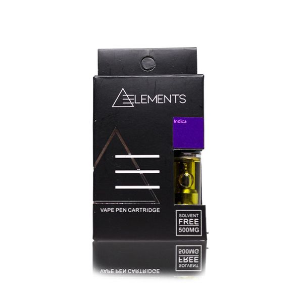 500mg THC Indica Vape Cartridge by Elements