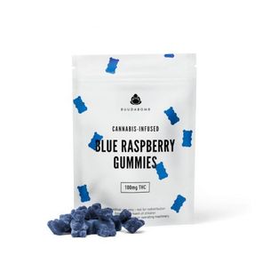 BuudaBomb Blue Raspberry Gummies 100mg