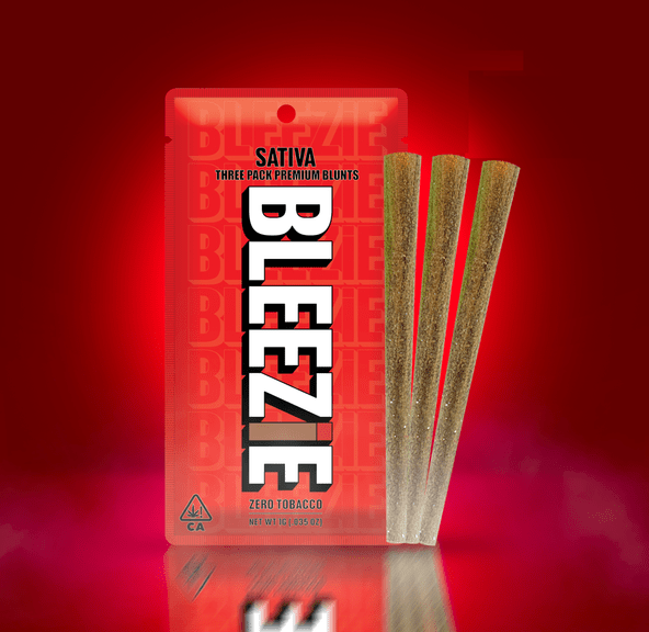 .⠀BLEEZIE 3 PACK (3 x 1 Gram) Pre-Rolled Blunts SATIVA