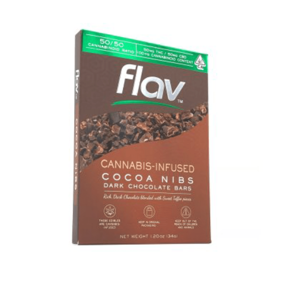 Flav - Cocoa NIbs 50/50 THC/CBD bar