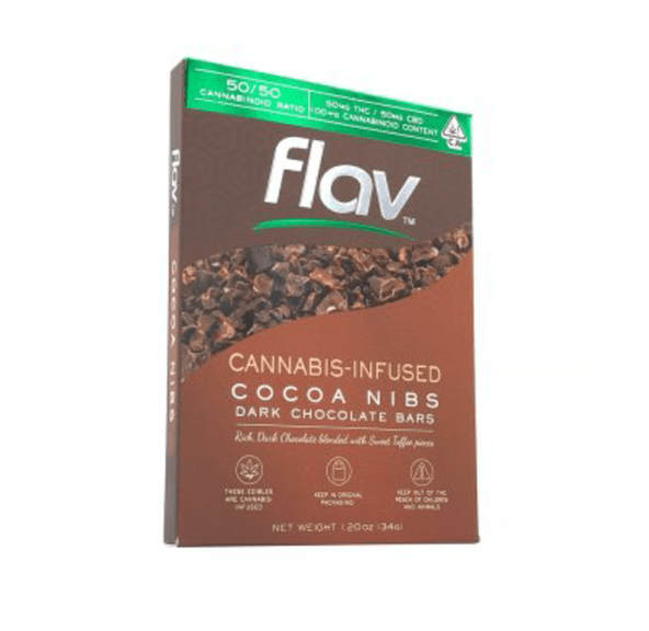 Flav - Cocoa NIbs 50/50 THC/CBD bar