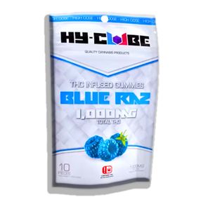 1000mg Blue Razz Gummies - Hy-Cube