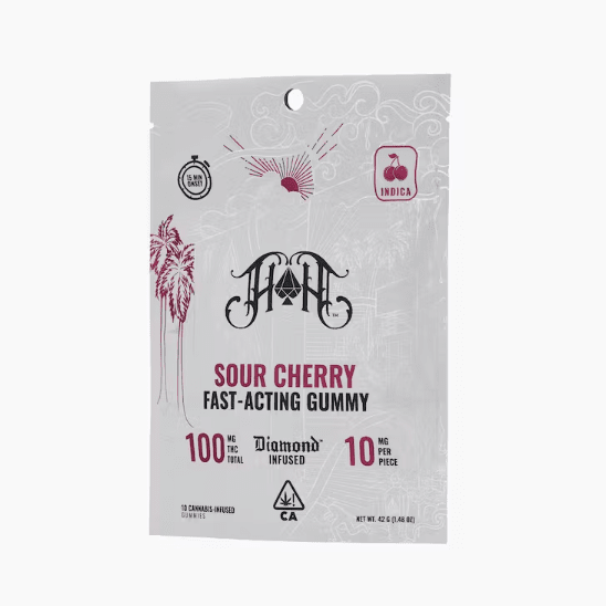 Sour Cherry | Indica - Fast-Acting Gummies - 100mg THC