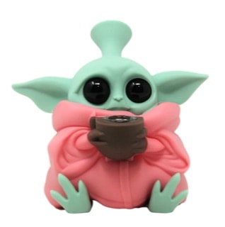 Y#1 5" Baby Yoda Silicone Water Pipe