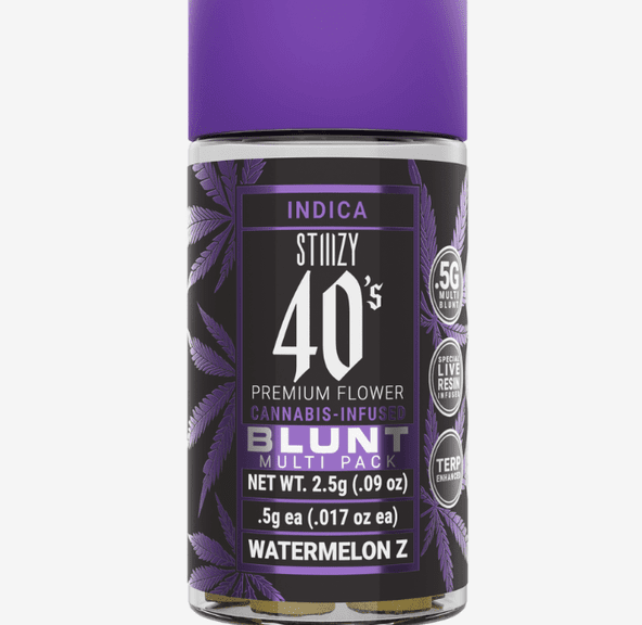 STIIIZY 40's - Mini Blunts - Watermelon Z - 2.5g ( 5 pack ) (THC: 45.81 %)