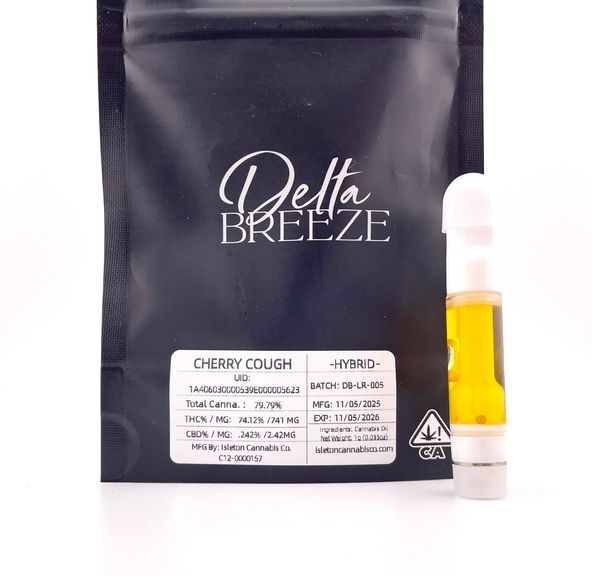 *BLOWOUT DEAL! $25 1g Cherry Cough (Hybrid) Live Resin Cartridge - Delta Breeze