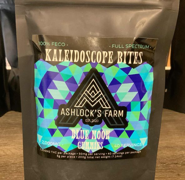 Blue Rasberry Kaleidoscope Bites 2000 mg Gummies