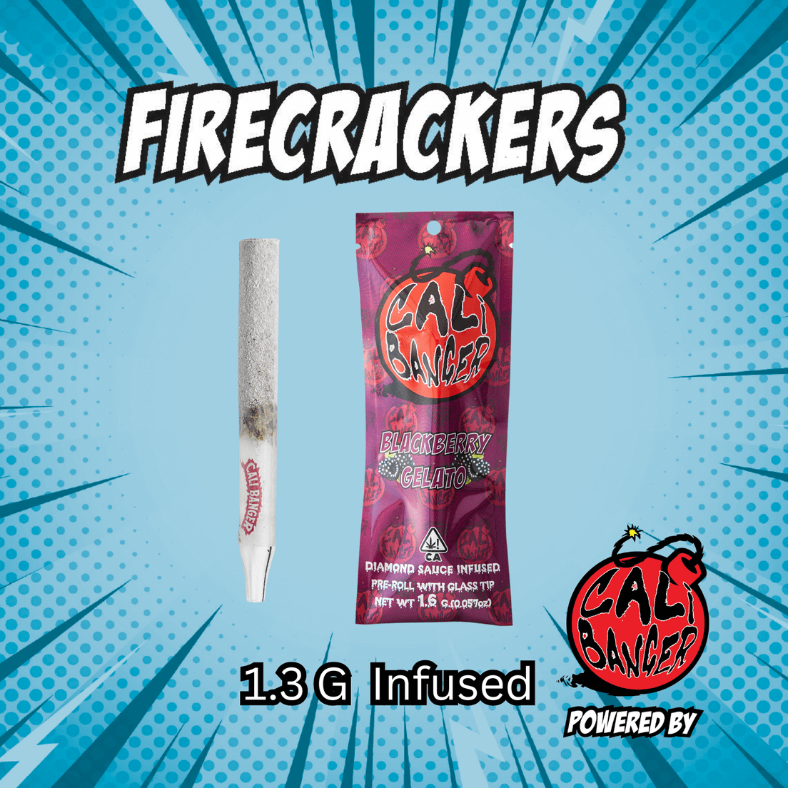 Firecracker Infused Pre Roll BLACKBERRY GELATO - 1.3 GR