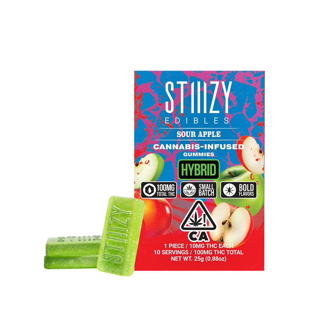 STIIIZY EDIBLES - 100MG SOUR APPLE