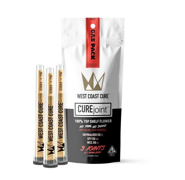 West Coast Cure - Gas Pack - Prerolls - 3pk - 3g - Indica