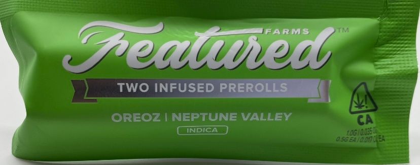 Oreoz (indica) - 1g Infused Preroll 2 pack (THC 40%) by Featured Farms