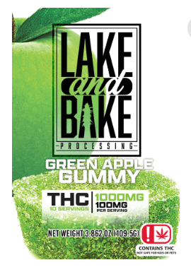 1000mg Gummies - Green Apple