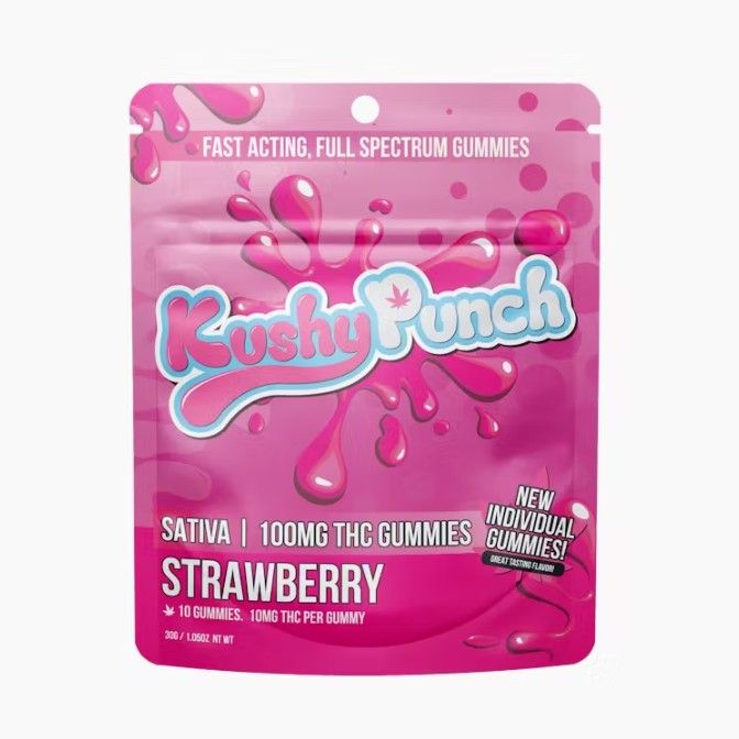 Sativa Strawberry Individual Gummies 100mg