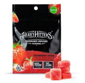 Heavy Hitters: 100mg THC Gummy Pack: Strawberry Storm