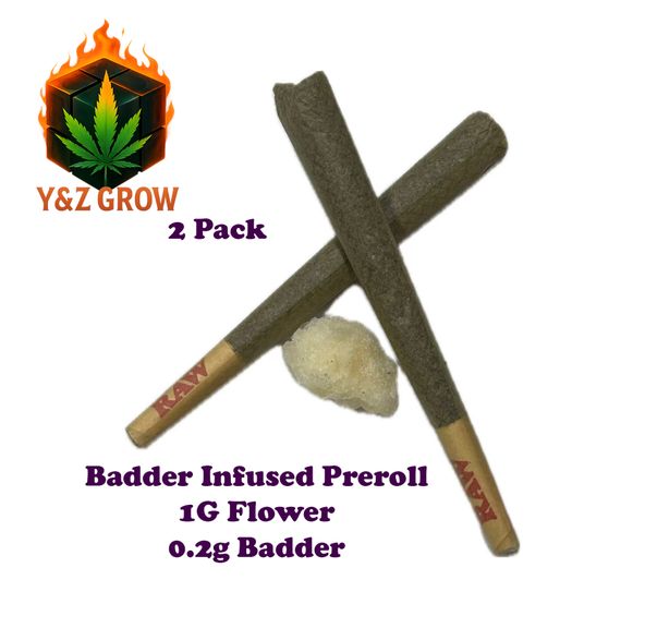 Badder Infused Preroll 1G - PIFF HAZE (Sativa) (2ct Pack)