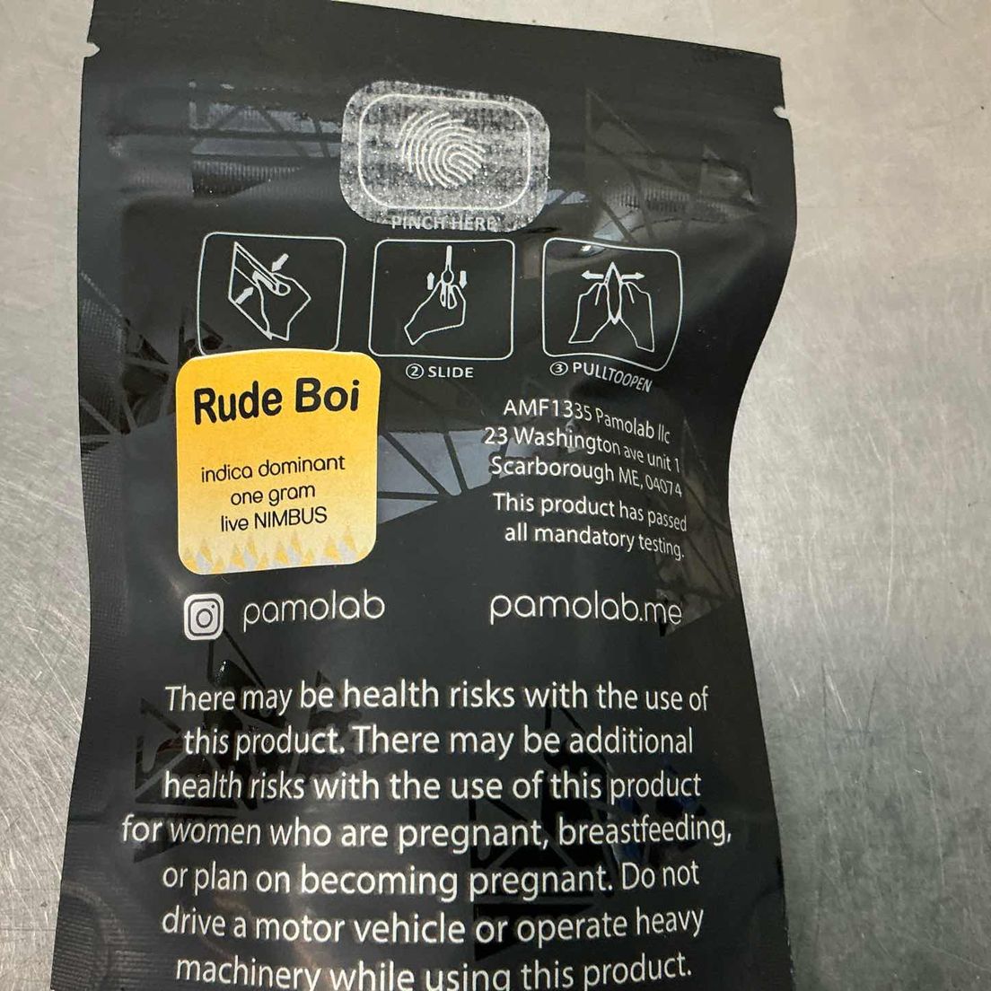 Pamolab Disposable Live Cart 1g Rude Boi