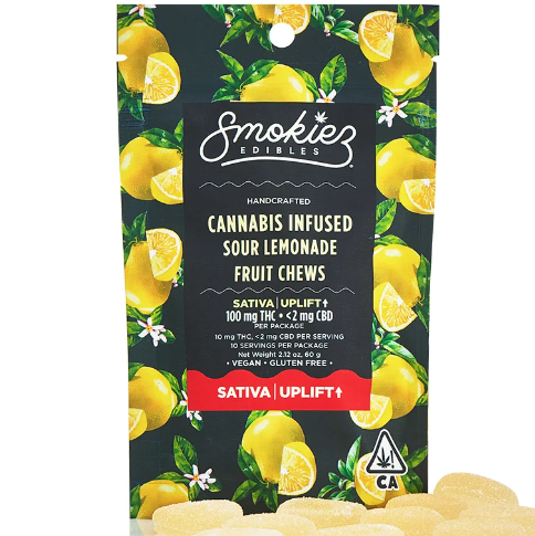 Sour Lemonade Sativa 100mg THC Fruit Chews