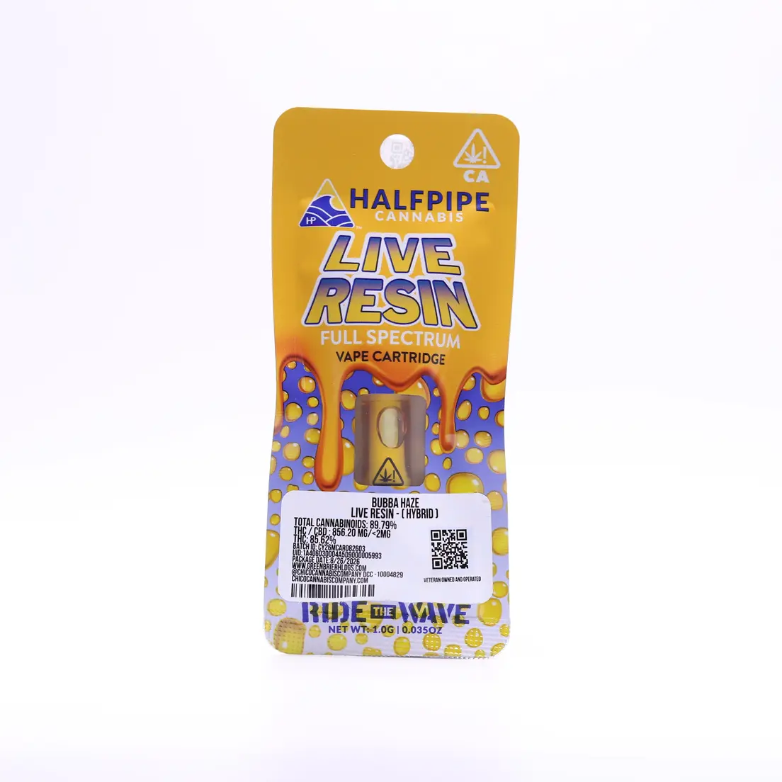 Halfpipe - BUBBA HAZE 1G CARTRIDGE
