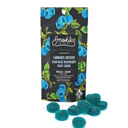 Sour Blue Raspberry Fruit Chews - CA