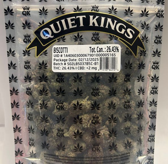 Quiet Kings - Flower Bag - Biscotti - 28g - Indica