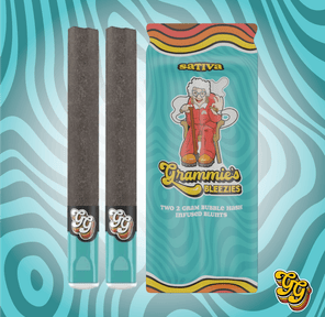GRAMMIES BLEEZIES HONEY BEE BUBBLE HASH INFUSED 2G BLUNT 2 PACK 4G