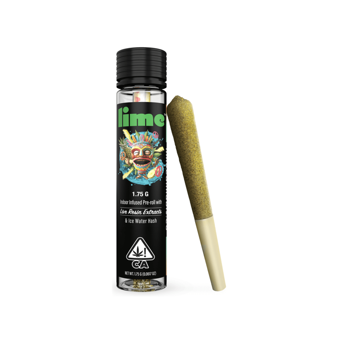 Lime | Infused Preroll | 1.75g | Diamonds | Hash | Strawberry Cough
