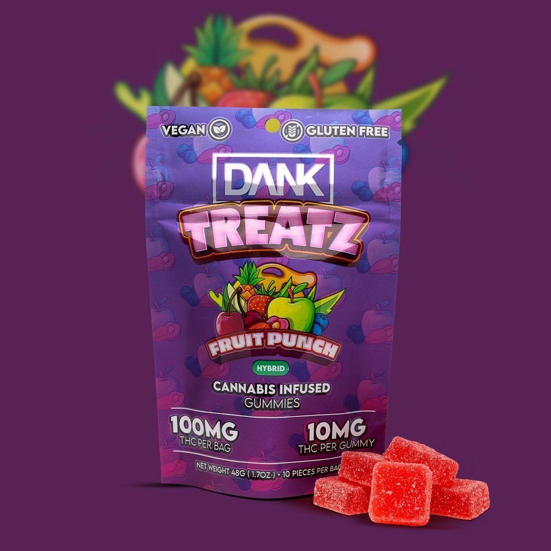 Dank Treatz | Fruit Punch | Gummies | 100MG