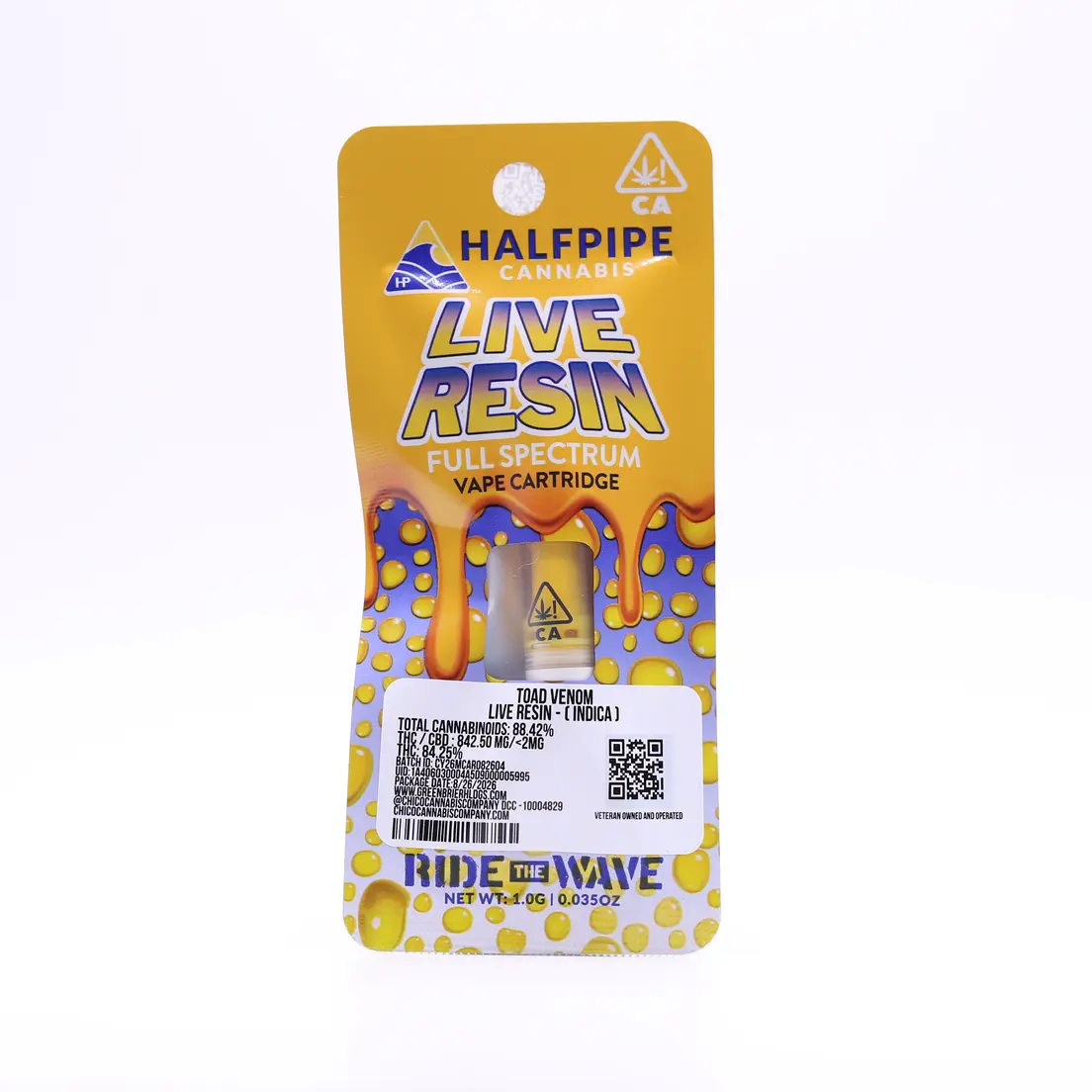Halfpipe - TOAD VENOM 1G CARTRIDGE