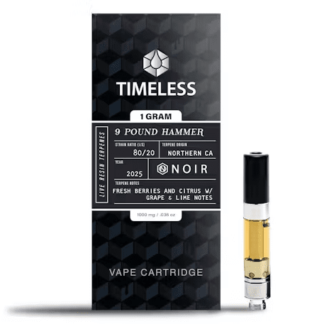Noir 9 Pound Hammer 1000mg Vape Cartridge (Live Resin)