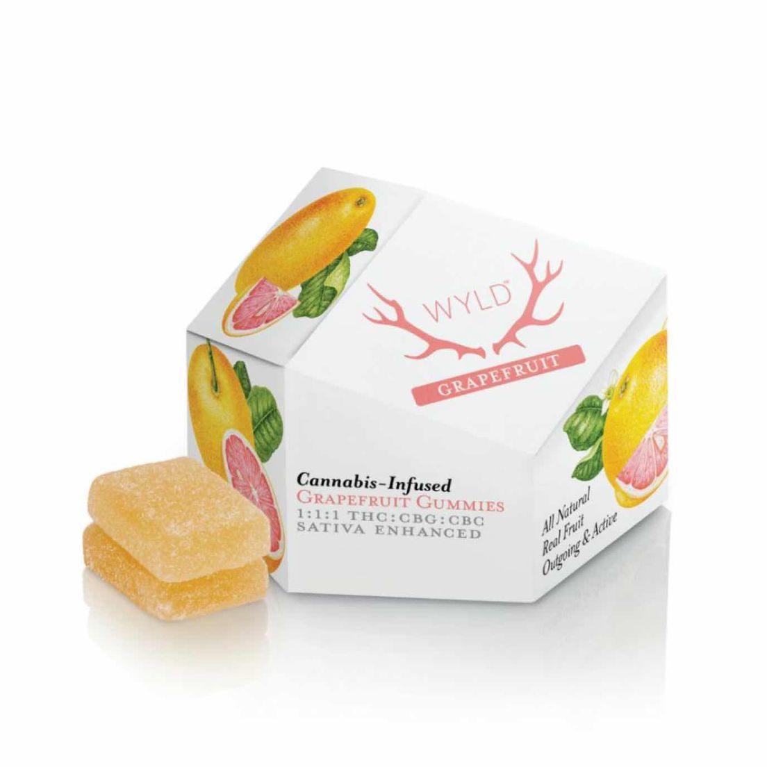 Wyld Fruit Chews Grapefruit 100mg THC / 100mg CBG / 100mg CBC 1:1:1