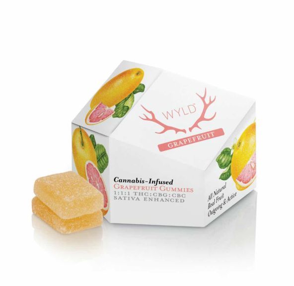 Wyld Fruit Chews Grapefruit 100mg THC / 100mg CBG / 100mg CBC 1:1:1