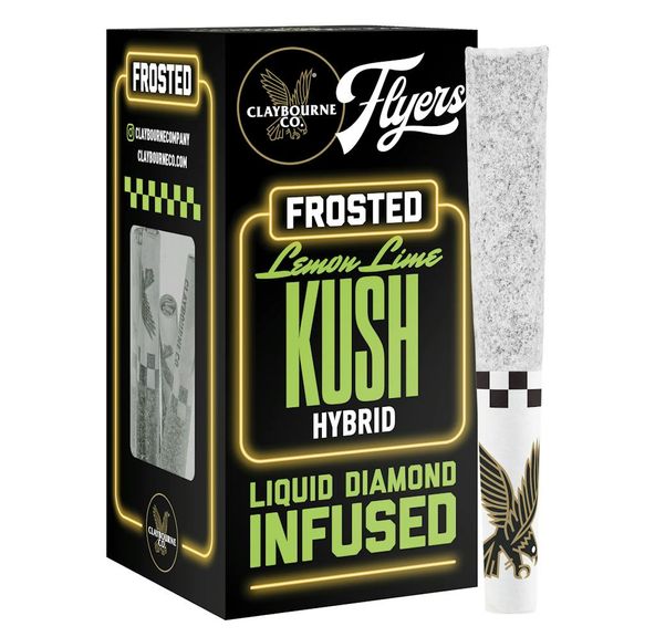 Claybourne Co. - Lemon Lime Kush - Diamond Frosted Flyers Pre-Rolls 2.5g