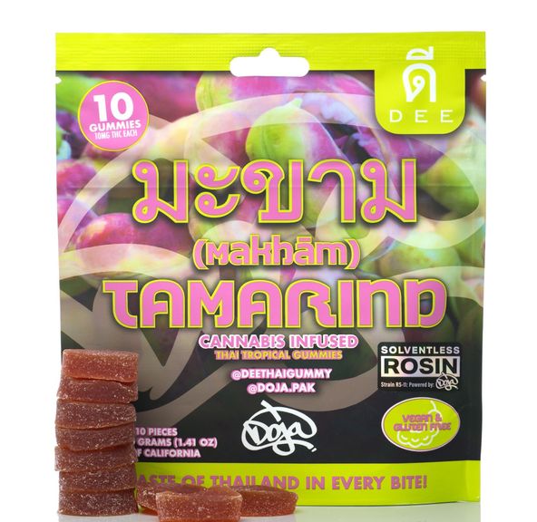 1. Dee Thai 100mg THC Solventless Rosin Gummies - Tamarind