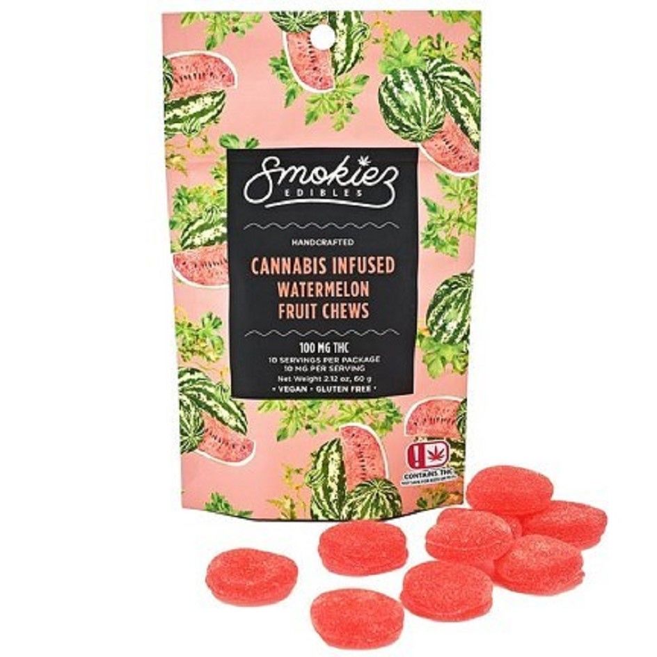 Watermelon Fruit Chews - 100 mg THC - OK