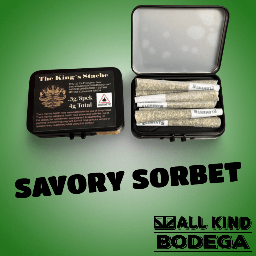 Savory Sorbet .5g Preroll 8 Pack (Total Weight 4g) (@thekingsstache)