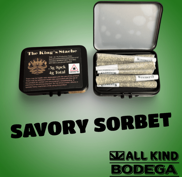 Savory Sorbet .5g Preroll 8 Pack (Total Weight 4g) (@thekingsstache)