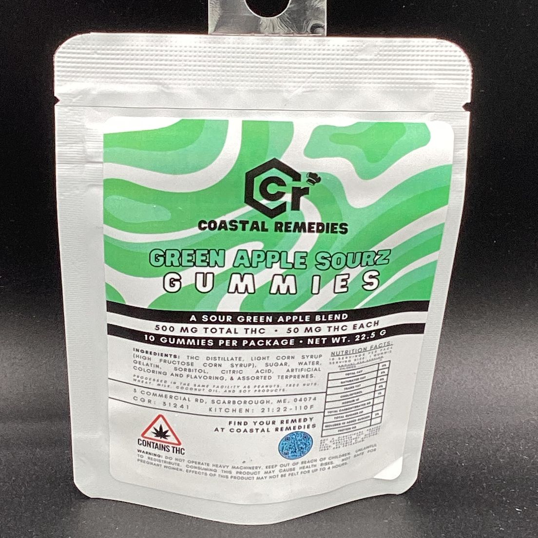 Coastal Remedies- Sour Apple- Gummies- 500mg